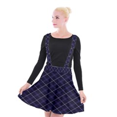 Blue Plaid  Suspender Skater Skirt by dressshop