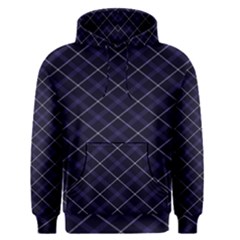 Blue Plaid  Men s Pullover Hoodie by dressshop