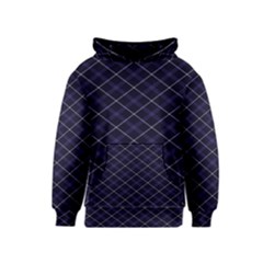 Blue Plaid  Kids  Pullover Hoodie by dressshop