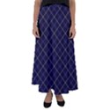 Blue Plaid  Flared Maxi Skirt View1