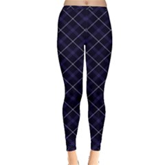 Blue Plaid  Inside Out Leggings by dressshop