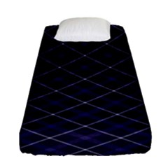 Blue Plaid  Fitted Sheet (single Size)