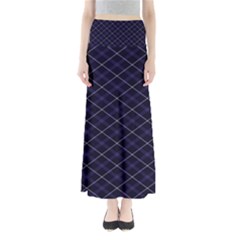 Blue Plaid  Full Length Maxi Skirt by dressshop