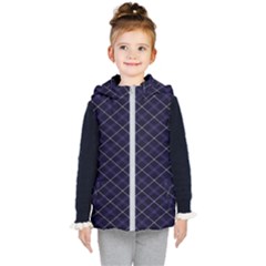 Blue Plaid  Kid s Hooded Puffer Vest