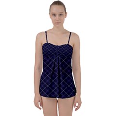 Blue Plaid  Babydoll Tankini Set by dressshop