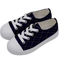 Blue Plaid  Kids  Low Top Canvas Sneakers by dressshop