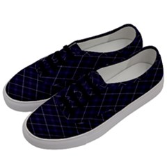 Blue Plaid  Men s Classic Low Top Sneakers by dressshop