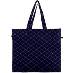 Blue Plaid  Canvas Travel Bag