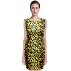 Leopard 1 Leopard A Sleeveless Velvet Midi Dress