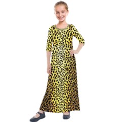 Leopard 1 Leopard A Kids  Quarter Sleeve Maxi Dress