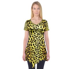 Leopard 1 Leopard A Short Sleeve Tunic  by dressshop