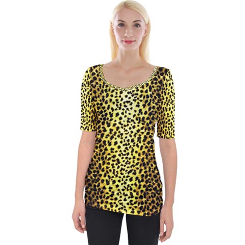 Leopard 1 Leopard A Wide Neckline Tee by dressshop