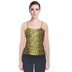 Leopard 1 Leopard A Velvet Spaghetti Strap Top