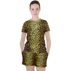 Leopard 1 Leopard A Women s Tee And Shorts Set