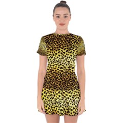 Leopard Version 2 Drop Hem Mini Chiffon Dress by dressshop