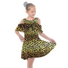 Leopard Version 2 Kids  Shoulder Cutout Chiffon Dress