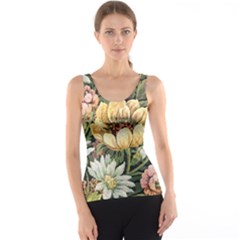 Retro Vintage Floral Tank Top by dressshop