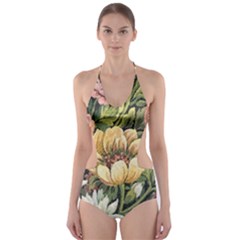 Retro Vintage Floral Cut-out One Piece Swimsuit by dressshop