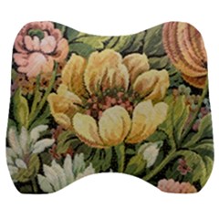 Retro Vintage Floral Velour Head Support Cushion by dressshop