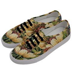 Retro Vintage Floral Men s Classic Low Top Sneakers by dressshop