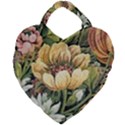 Retro Vintage Floral Giant Heart Shaped Tote View1