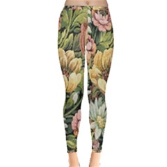 Retro Vintage Floral Inside Out Leggings