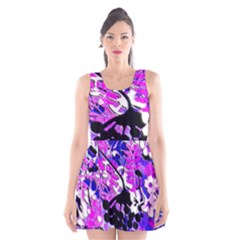 Floral Abstract Scoop Neck Skater Dress by dressshop