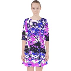 Floral Abstract Pocket Dress by dressshop