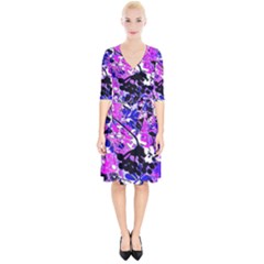 Floral Abstract Wrap Up Cocktail Dress by dressshop