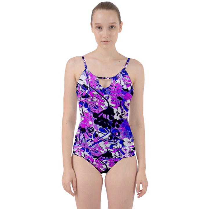 Floral Legging Floral Rug Cut Out Top Tankini Set