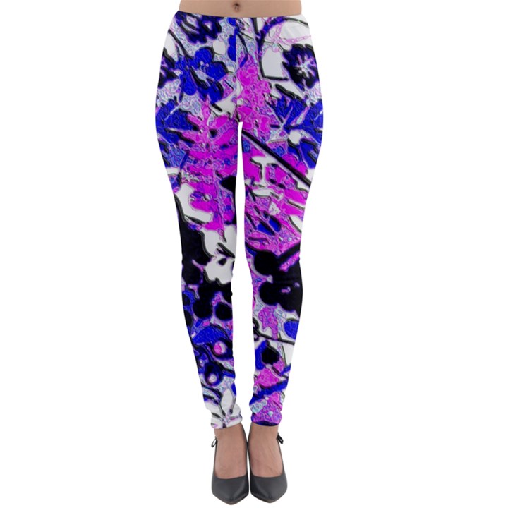 Floral Legging Floral Rug Lightweight Velour Leggings