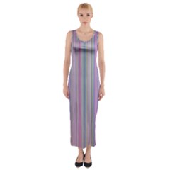 Rainbow Stripe Version 2 Fitted Maxi Dress by dressshop