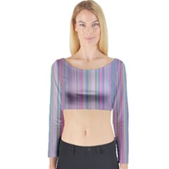 Broken Tv Screen Long Sleeve Crop Top by dressshop