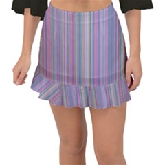 Broken Tv Screen Fishtail Mini Chiffon Skirt