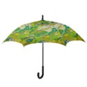 Floral 1 abstract Hook Handle Umbrellas (Medium) View3