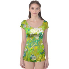 Floral 1 Abstract Boyleg Leotard  by dressshop