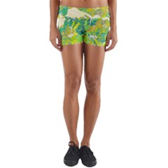 Floral 1 Abstract Yoga Shorts by dressshop