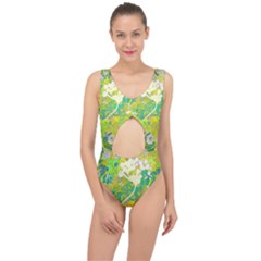 Floral 1 Abstract Center Cut Out Swimsuit by dressshop