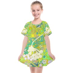 Floral 1 Abstract Kids  Smock Dress by dressshop