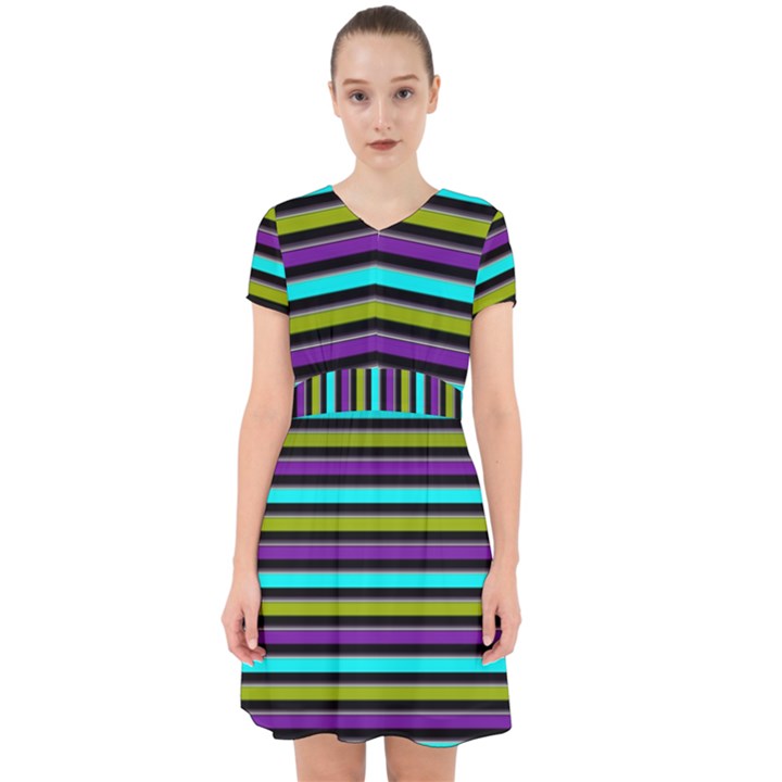 Retro Stripe 1 version 2 Adorable in Chiffon Dress