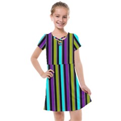 Retro Stripe 1 Version 3 Kids  Cross Web Dress