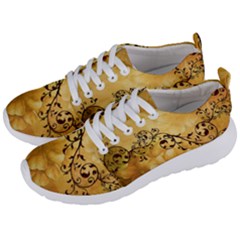 Wonderful Vintage Design With Floral Elements Men s Lightweight Sports Shoes by FantasyWorld7