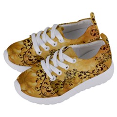 Wonderful Vintage Design With Floral Elements Kids  Lightweight Sports Shoes by FantasyWorld7