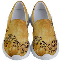 Wonderful Vintage Design With Floral Elements Kid s Lightweight Slip Ons by FantasyWorld7