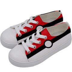 Poke Ball Kids  Low Top Canvas Sneakers by raeraeshescrafty