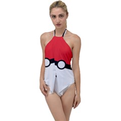 Poke Ball Go With The Flow One Piece Swimsuit by raeraeshescrafty