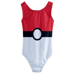 Poke Ball Kids  Cut-out Back One Piece Swimsuit by raeraeshescrafty