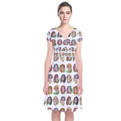 All The Pretty Ladies Short Sleeve Front Wrap Dress