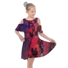 Desert Dreaming Kids  Shoulder Cutout Chiffon Dress by ArtByAng