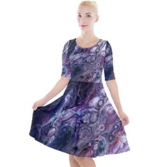 Planetary Quarter Sleeve A-line Dress by ArtByAng